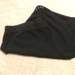 QF black sweats shorts with rhinestone details (2X)